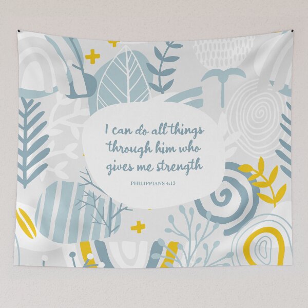 Item preview, I can do all things through him who gives me strength - Philippians 4:13, Inspiring Scripture, Bible Verse designed and sold by StudioCitrine.
