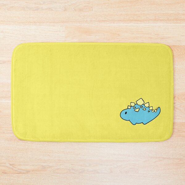 Aperçu de l'œuvre dinosaure bleu clair sur fond jaune créée et vendue par SerenaVisualArt.