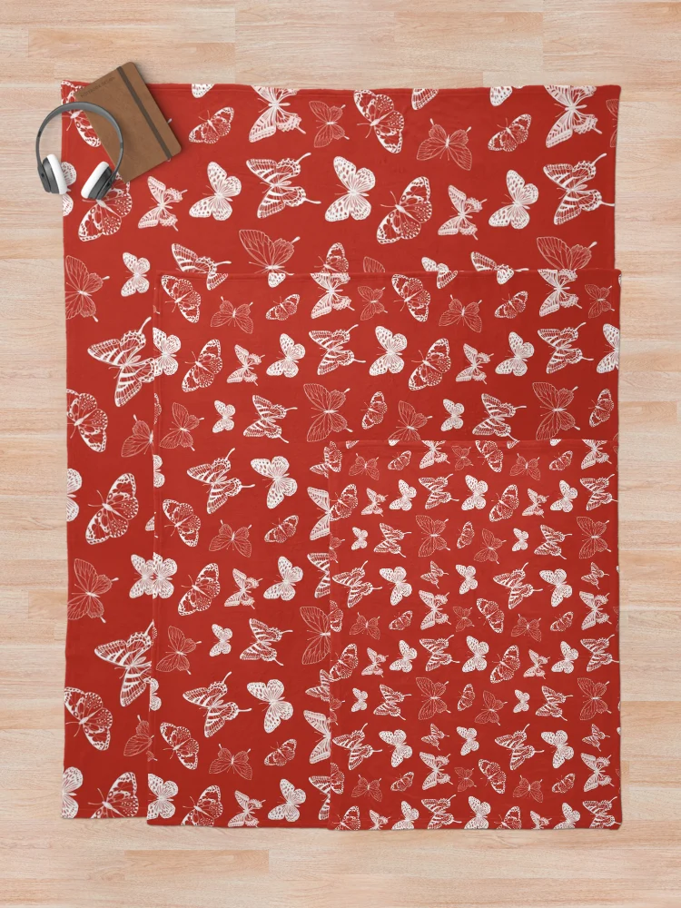 Thumbnail 5 of 6, Throw Blanket, Butterfly Pattern designed and sold by KP-Pattern.