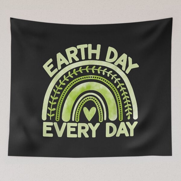Item preview, Earth Day Everyday Green Rainbow and Heart Trending Rainbow designed and sold by PootinTuon.