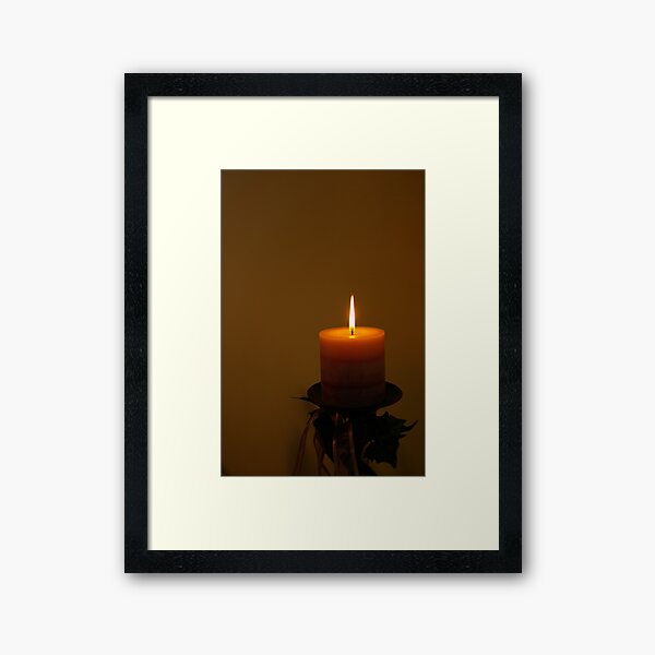 The corner candle Framed Art Print