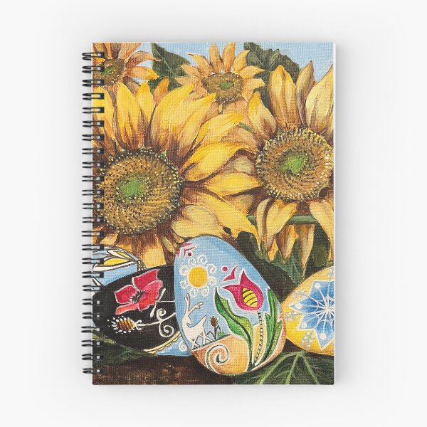 Item preview, Ukrainian Pysanka & Sunflowers For UNICEF designed and sold by Nora Lee Illustrations.