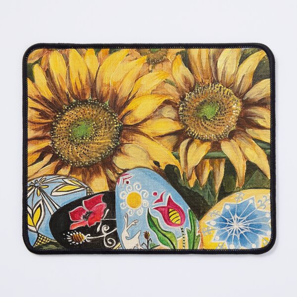 Item preview, Ukrainian Pysanka & Sunflowers For UNICEF designed and sold by Nora Lee Illustrations.