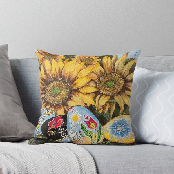 Item preview, Ukrainian Pysanka & Sunflowers For UNICEF designed and sold by Nora Lee Illustrations.