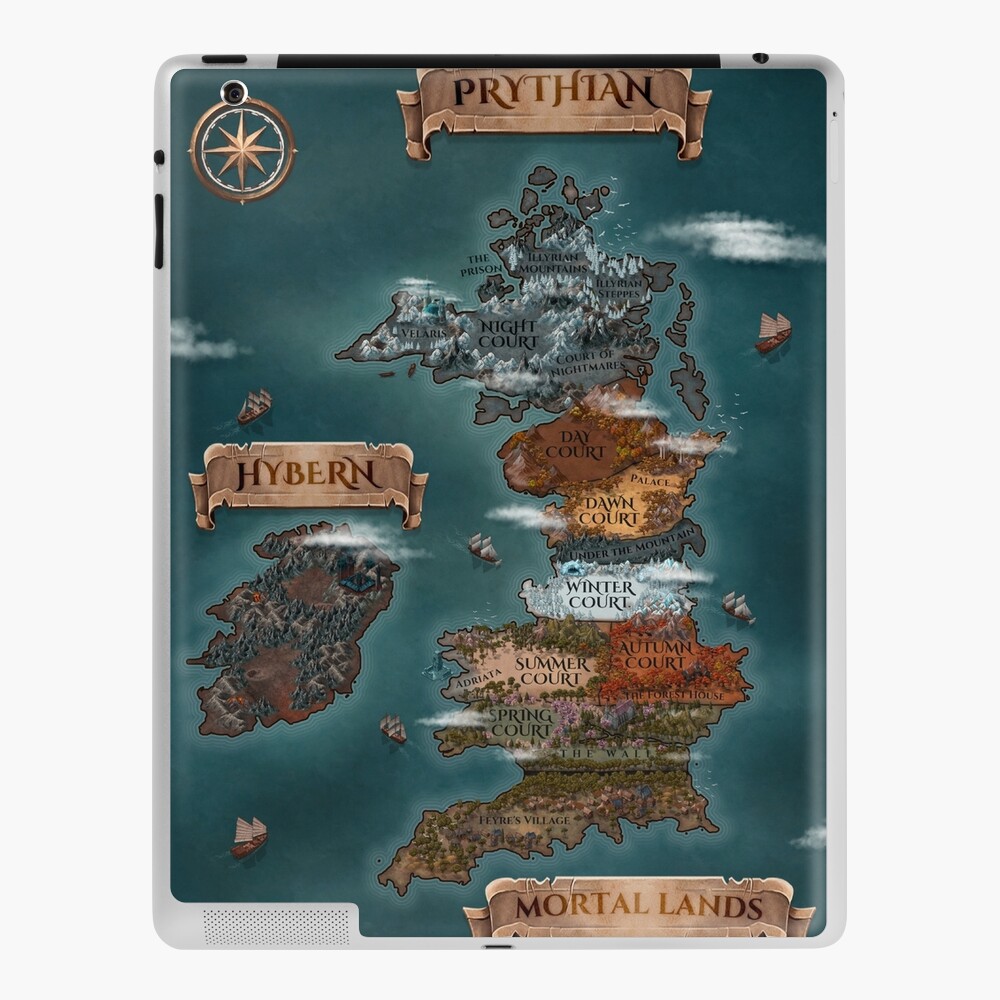 Map of Prythian, ACOTAR Map, Realm of Faeries Map, A Court of Thorns and  Roses Map, A Court of Mist and Fury Map, Map of Acotar World -  UK