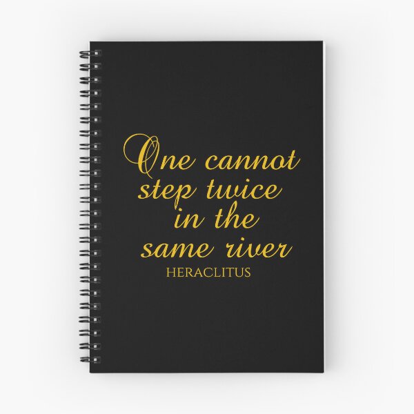 Item preview, One Cannot Step Twice In The Same River - Heraclitus Quote - Philosophy - Gold designed and sold by PhiloJourney.