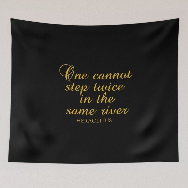 Item preview, One Cannot Step Twice In The Same River - Heraclitus Quote - Philosophy - Gold designed and sold by PhiloJourney.