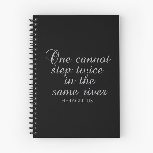 Item preview, One Cannot Step Twice In The Same River - Heraclitus Quote - Philosophy - Silver designed and sold by PhiloJourney.