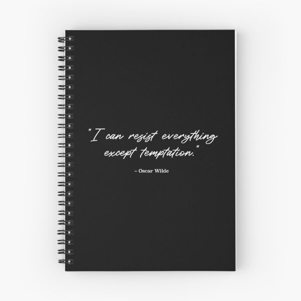 Item preview, Oscar Wilde Quote - Temptation (White Text) designed and sold by STUDIO-72.