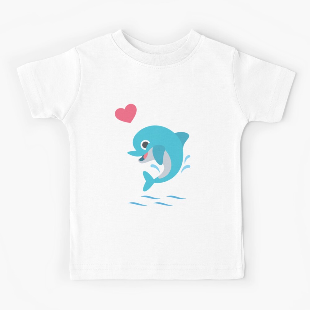 I love dolphins. Emoji Kids Shirt\