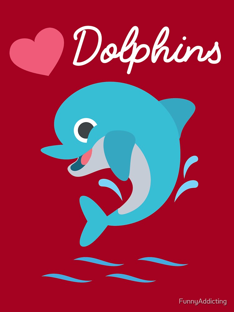 Dolphin Heart Design Dolphin Love Lover Dolphins T-Shirt