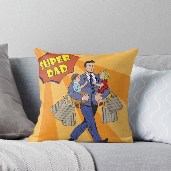 Item preview, Super Dad with kids on his hands and Shopping Bags. Happy Father designed and sold by ivector.
