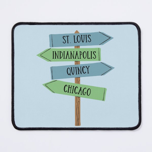 Item preview, Quincy Illinois - Cute Big Cities Sign designed and sold by Krysanthe.