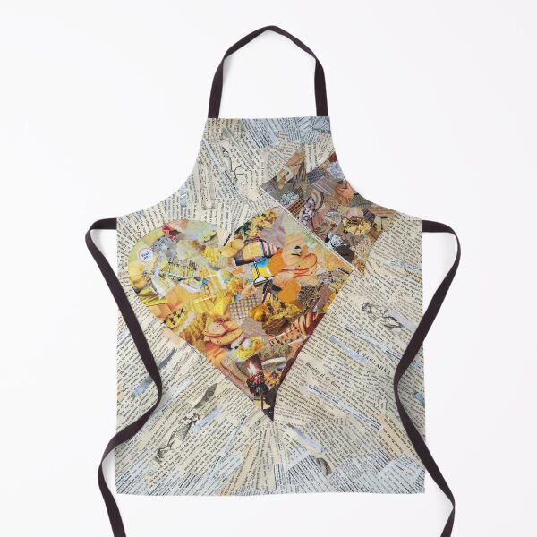 Item preview, yellow heart collage with crown designed and sold by SaraCaroArt.