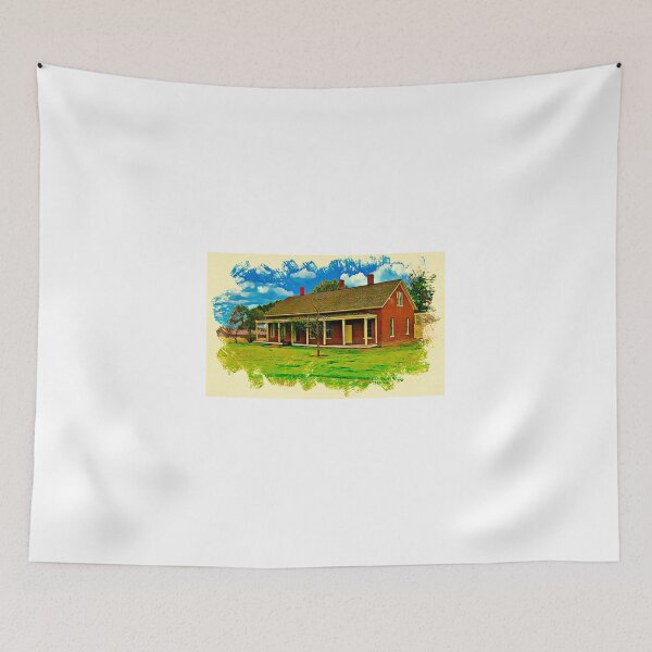 Item preview, Jensen Alvarado Ranch in Jurupa Valley - watercolor painting designed and sold by NickoPrints.