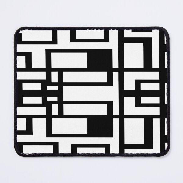 Item preview, Black Lines And Irregular White Shapes Abstract Design designed and sold by taiche.