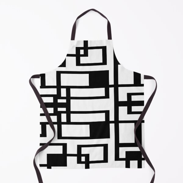Item preview, Black Lines And Irregular White Shapes Abstract Design designed and sold by taiche.
