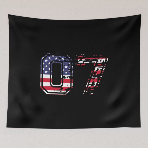 Item preview, 07 American football number USA zero seven designed and sold by Proud Pro Gifts.