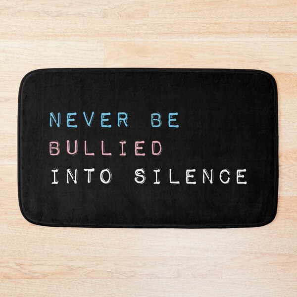 Item preview, Never Be Bullied Into Silence - Trans Rights designed and sold by Happy Puppy Print On Demand.