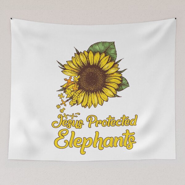 Item preview, Jesus Protected Elephants designed and sold by LittleDuckk.