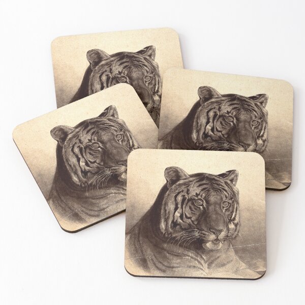 Item preview, The Head of a Tigress (felis Tigris). Etching with Engraving - John Frederick Lewis (1825) designed and sold by Geraldo Garcia.