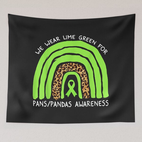 Item preview, We Wear Lime Green Rainbow For Pans Pandas Awareness designed and sold by PootinTuon.