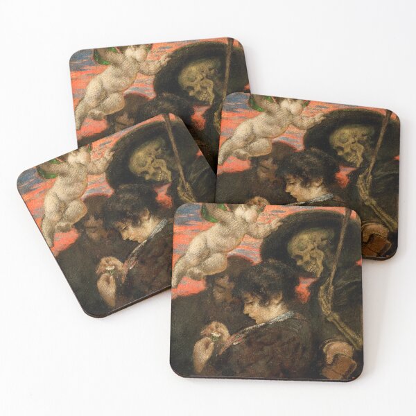 Item preview, Cupid and Death by Hans Thoma designed and sold by AestheticsXarts.