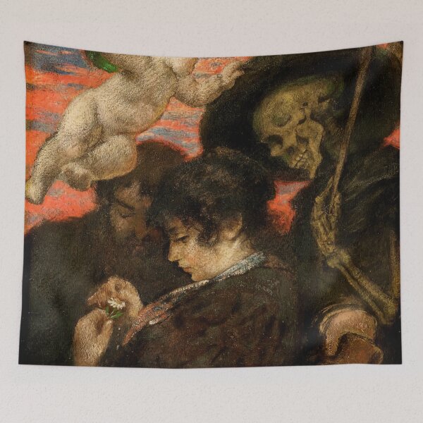 Item preview, Cupid and Death by Hans Thoma designed and sold by AestheticsXarts.