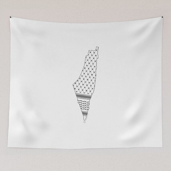 Item preview, Keffiyeh - map of Palestine designed and sold by Lubnas-Randoms.
