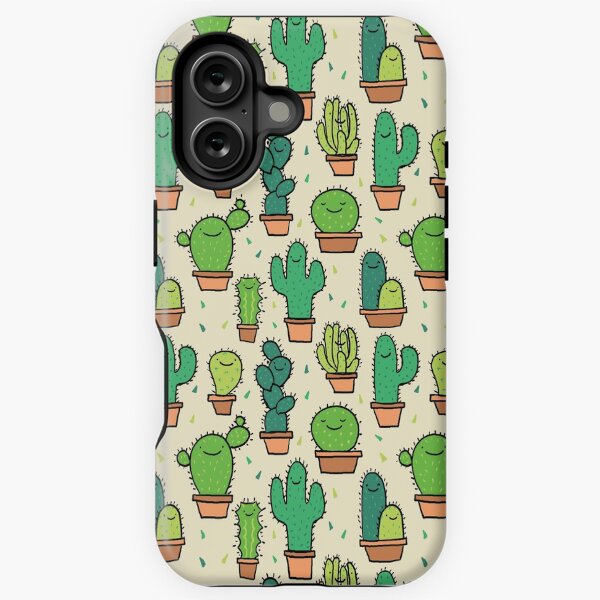 Item preview, Cute Happy Cactus Cacti Pattern Tan Background designed and sold by Claire Lordon.