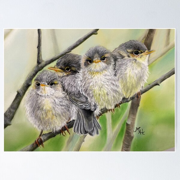 Item preview, "Spring Peepers"  Young birds done in pastels designed and sold by Marla Kurzec.