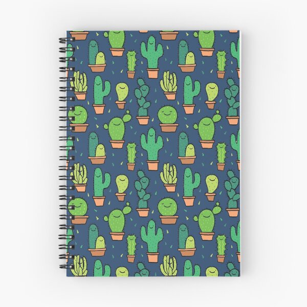 Item preview, Cute Happy Cactus Cacti Pattern Navy Blue designed and sold by Claire Lordon.