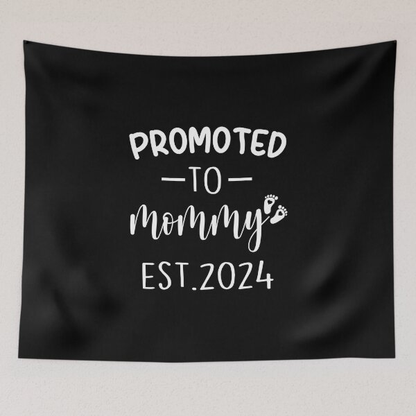 Item preview, promoted to mommy est 2024, pregnancy announcement, father's dad, matching Mommy Daddy EST, couples pregnancy announcement  funny sarcastic Rude Offensive saying, designed and sold by joygift369.