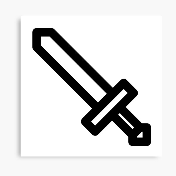 Preciso carga Saca la aseguranza Minecraft Sword" Canvas Print for Sale by jamcaYT | Redbubble