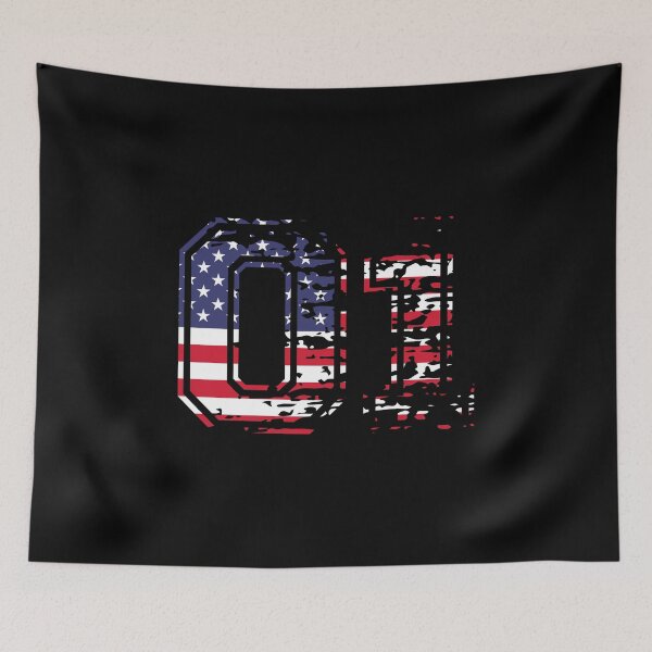 Item preview, 01 American football number USA zero one designed and sold by Proud Pro Gifts.