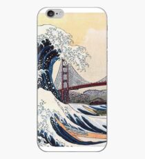 Große Welle vor Kanagawa / Golden Gate Bridge iPhone-Hülle & Cover