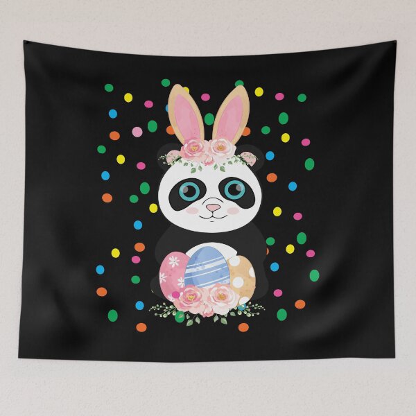 Item preview,  Easter, Panda Bunny, Panda with Easter Eggs designed and sold by mamahellfire31.