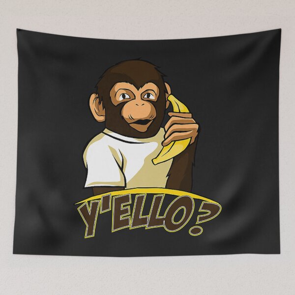 Item preview, Yello Funny Talking Monkey On Banana Phone designed and sold by PootinTuon.