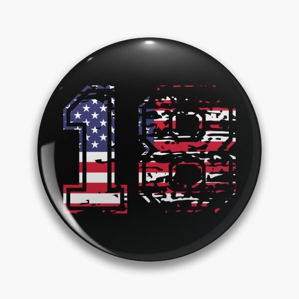 Item preview, 18 American footballer number USA eighteen designed and sold by Proud Pro Gifts.
