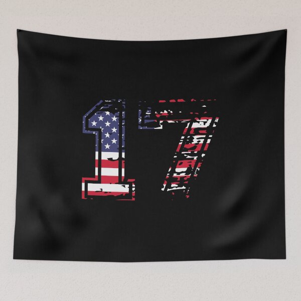 Item preview, 17 american football number USA seventeen designed and sold by Proud Pro Gifts.