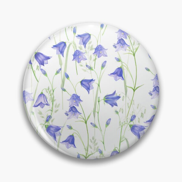 Item preview, Very Peri Blue  hand drawn watercolor Campanula wildflower and peas pattern - designed and sold by UtArt.