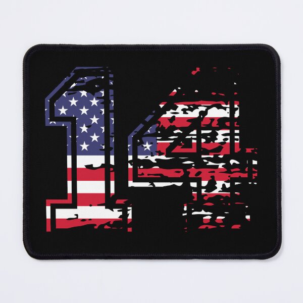Item preview, 14 American football number USA fourteen designed and sold by Proud Pro Gifts.