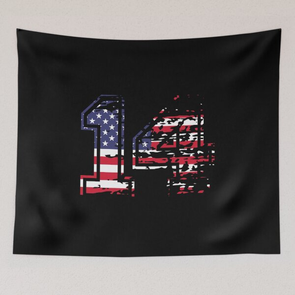 Item preview, 14 American football number USA fourteen designed and sold by Proud Pro Gifts.
