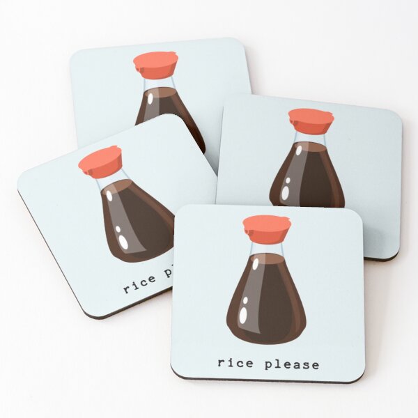 Item preview, Rice Please Soy Sauce Bottle Red Cap Umami White Rice Condiment designed and sold by RhysCa.