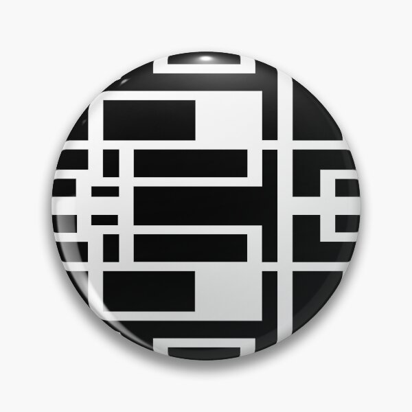Item preview, Geometric Shapes Pattern White Accent Black Background designed and sold by taiche.