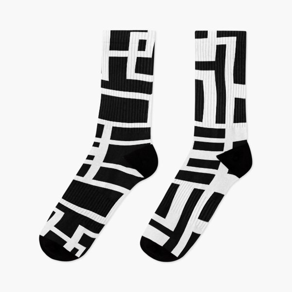 Item preview, Geometric Shapes Pattern White Accent Black Background designed and sold by taiche.
