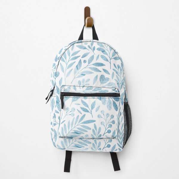 Item preview, Tiny and cute blue leaves pattern. Botanical illustration. designed and sold by helga-wigandt.