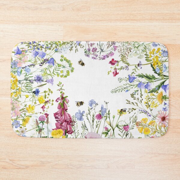 Item preview, colorful hand drawn watercolor wildflower frame designed and sold by UtArt.