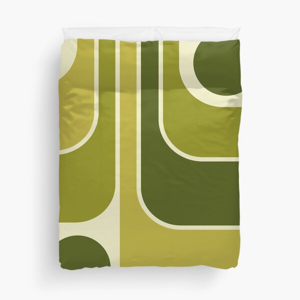 Item preview, Retro Geometric Design 688 Olive Green and Beige designed and sold by tonymagnerart.