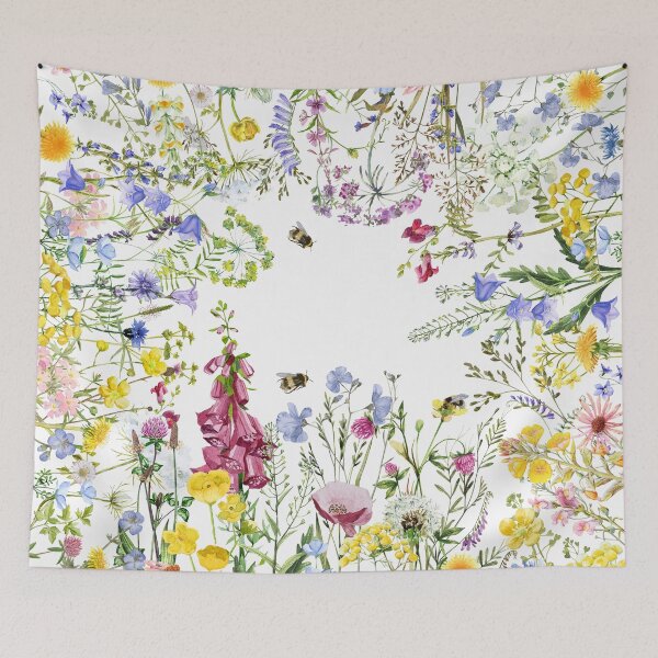 Item preview, colorful hand drawn watercolor wildflower frame designed and sold by UtArt.